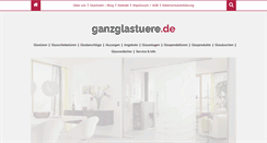 Desktop Screenshot of ganzglastuere.de