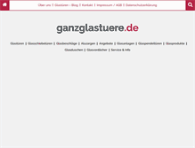 Tablet Screenshot of ganzglastuere.de